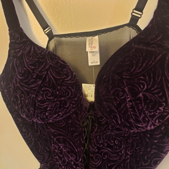 💞 Victoria's Secret Plum Bustier Bodysuit sz L - Picture 10 of 10